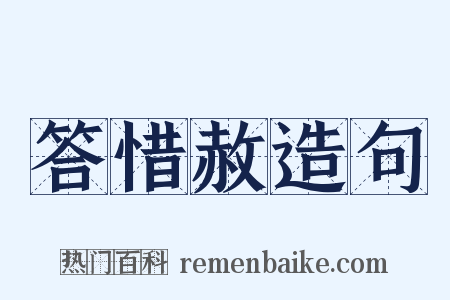 答惜赦造句是什么意思的图片